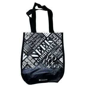 Lululemon|Reusable Store Bag|Black &‎ White